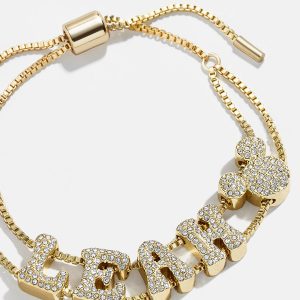 Disney Mickey Mouse Custom Slider Bracelet - Pavé Bubble Double Strand