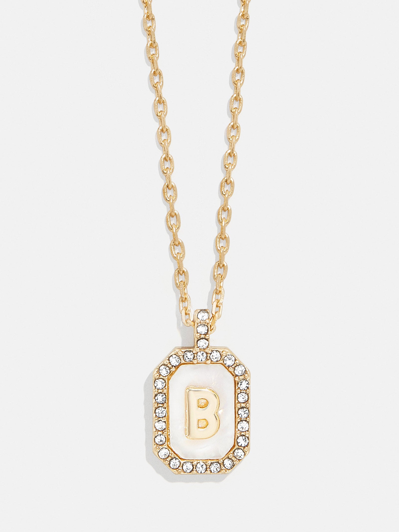 Gold & Mother of Pearl Initial Necklace - Mother Of Pearl - Image 4