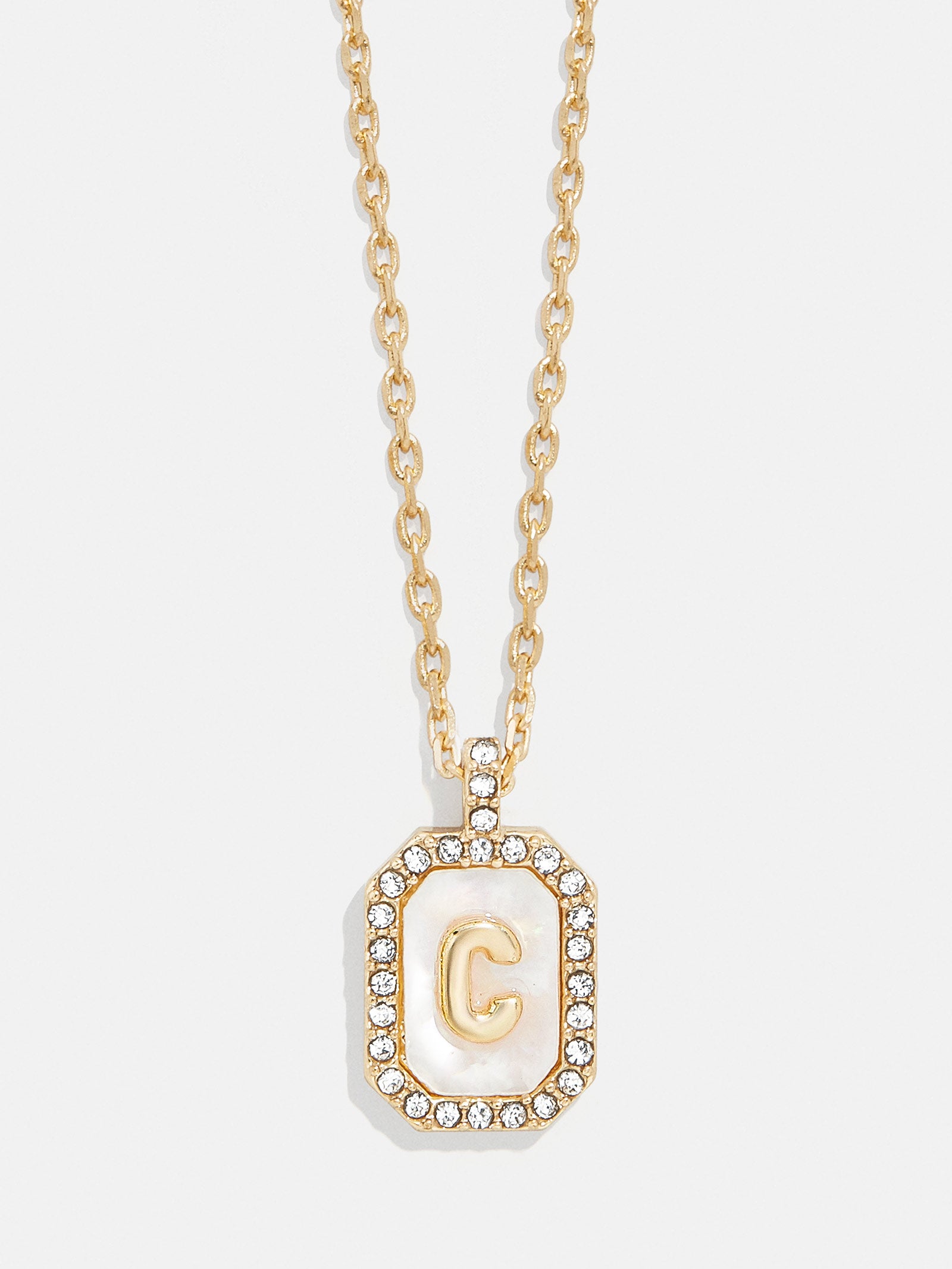 Gold & Mother of Pearl Initial Necklace - Mother Of Pearl - Image 5