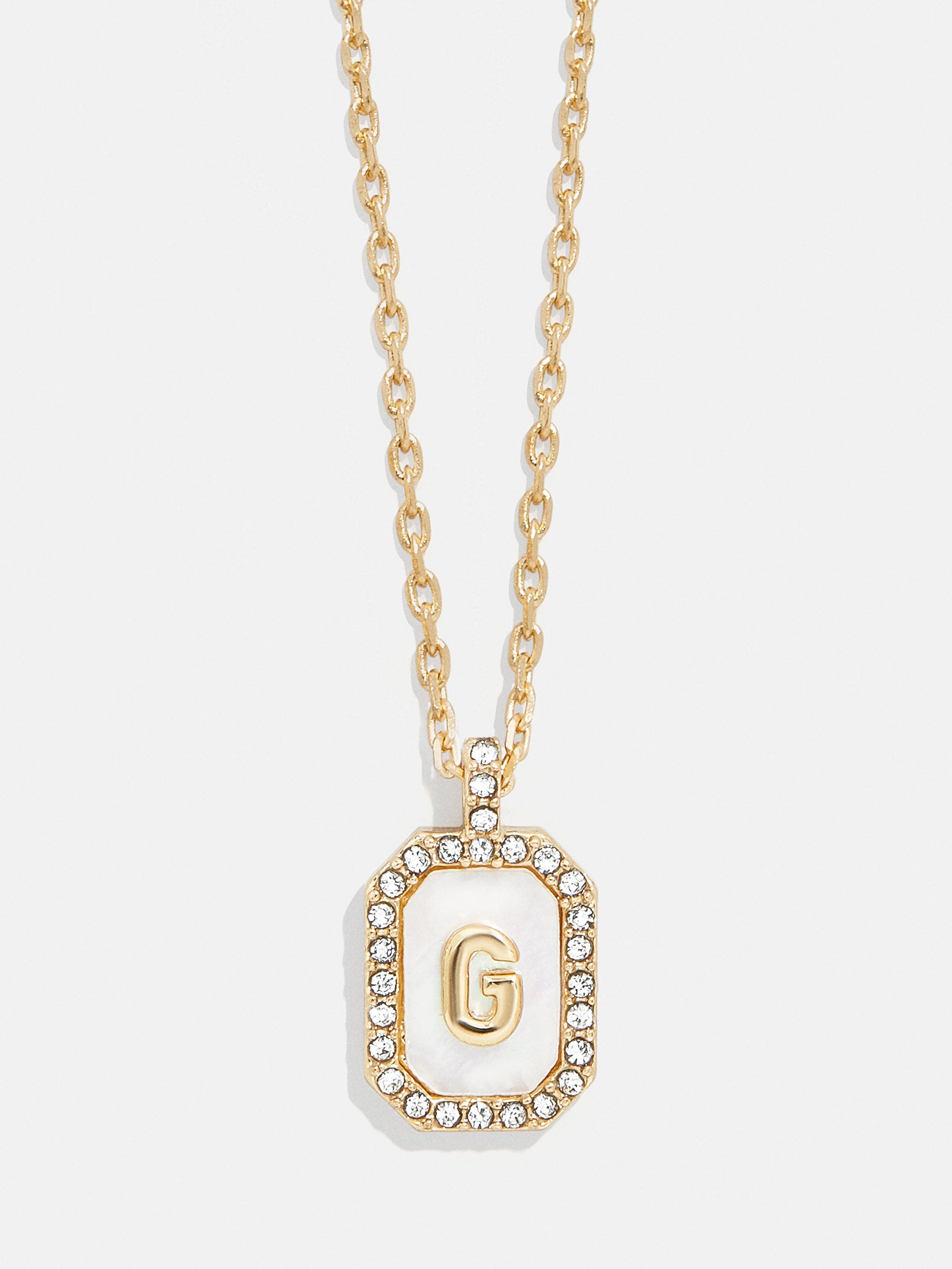 Gold & Mother of Pearl Initial Necklace - Mother Of Pearl - Image 9