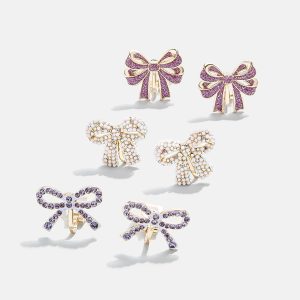Greatest Gift Kids' Clip-On Earring Set - Purple