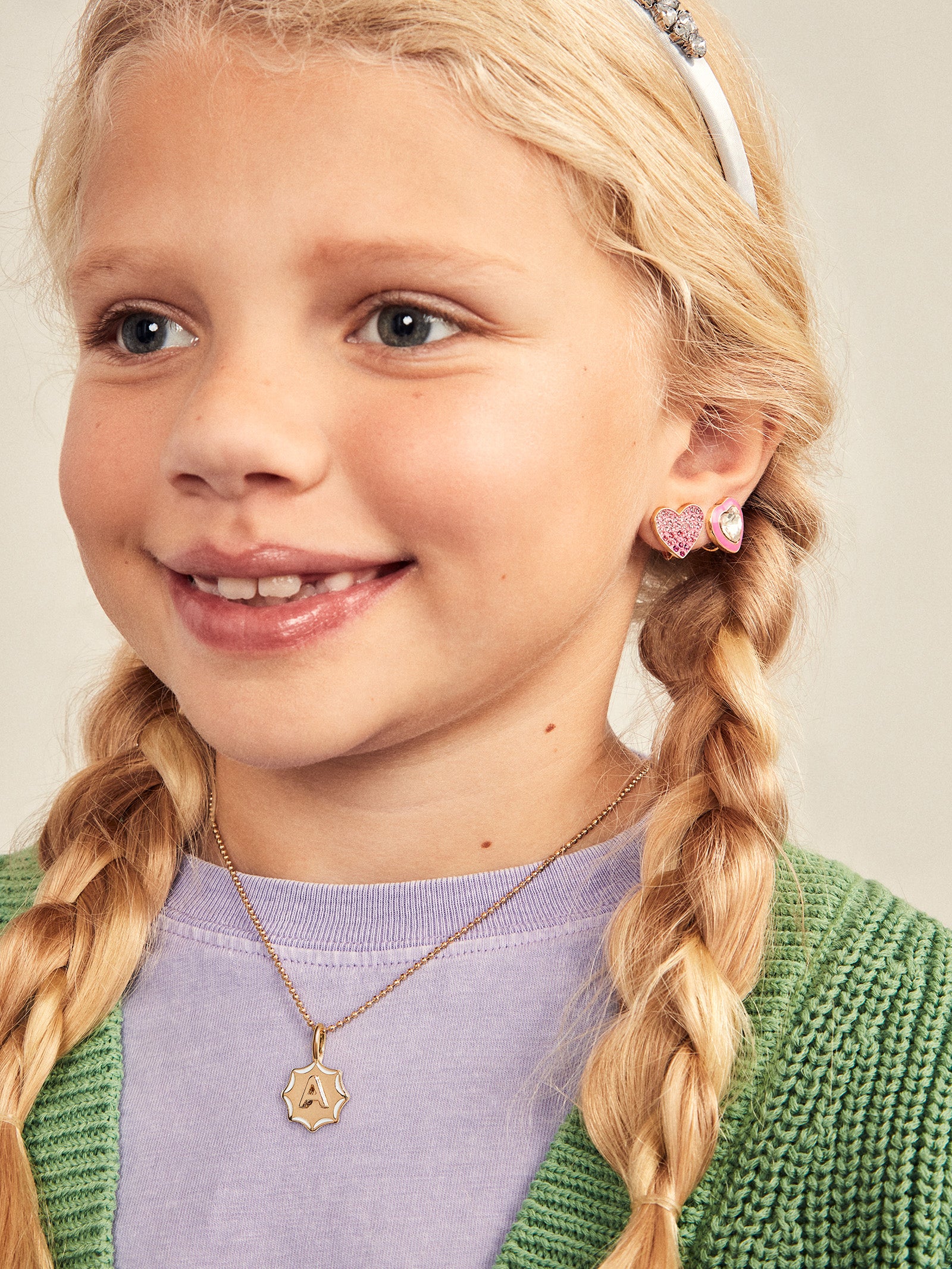 Carolyn Kids' Initial Necklace - Gold - Image 2