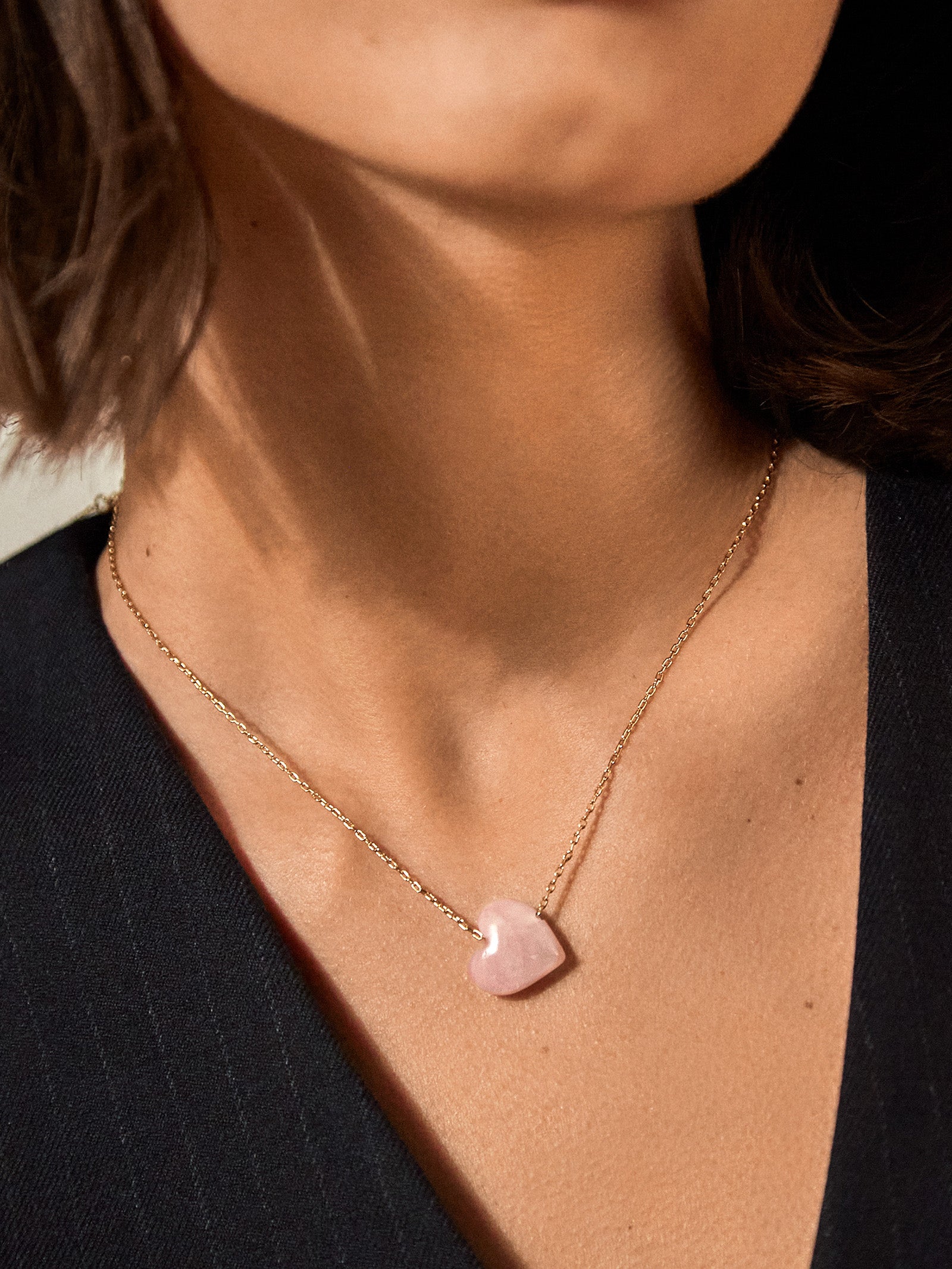 Juno Rose Quartz Necklace - Rose Quartz Stone - Image 2