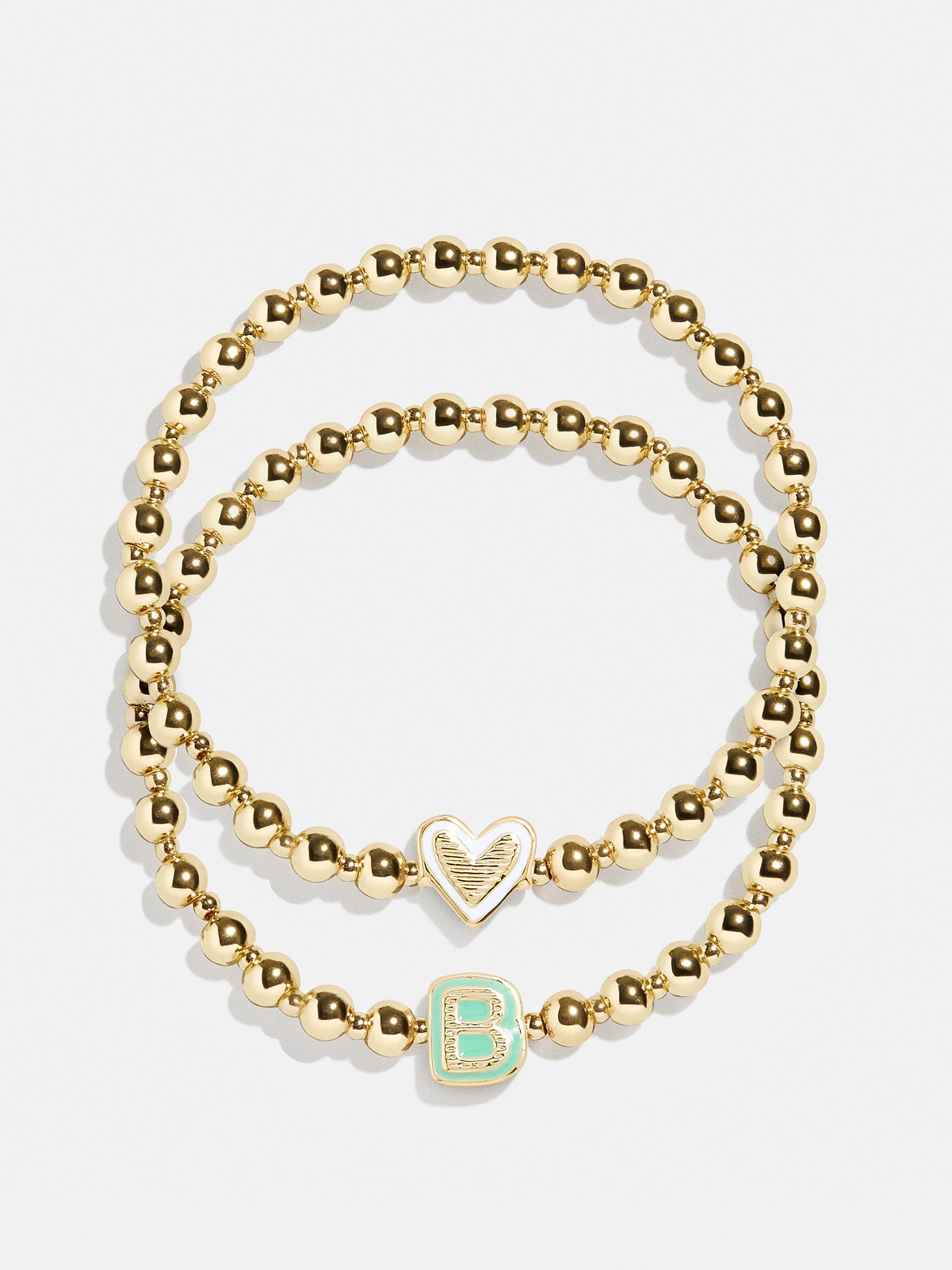 Initial & Heart Kids' Pisa Bracelet Set - Gold - Image 5