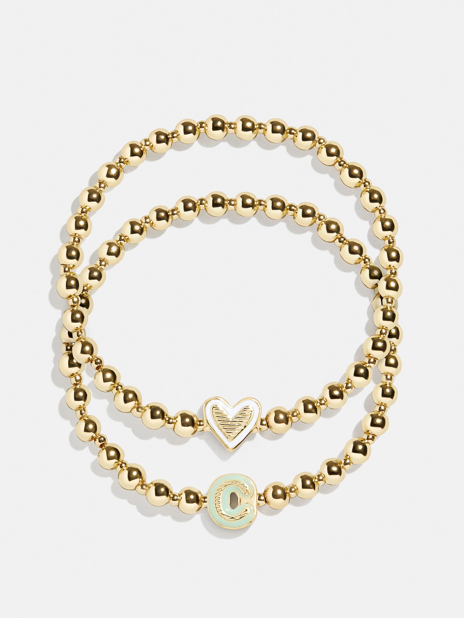 Initial & Heart Kids' Pisa Bracelet Set - Gold - Image 6