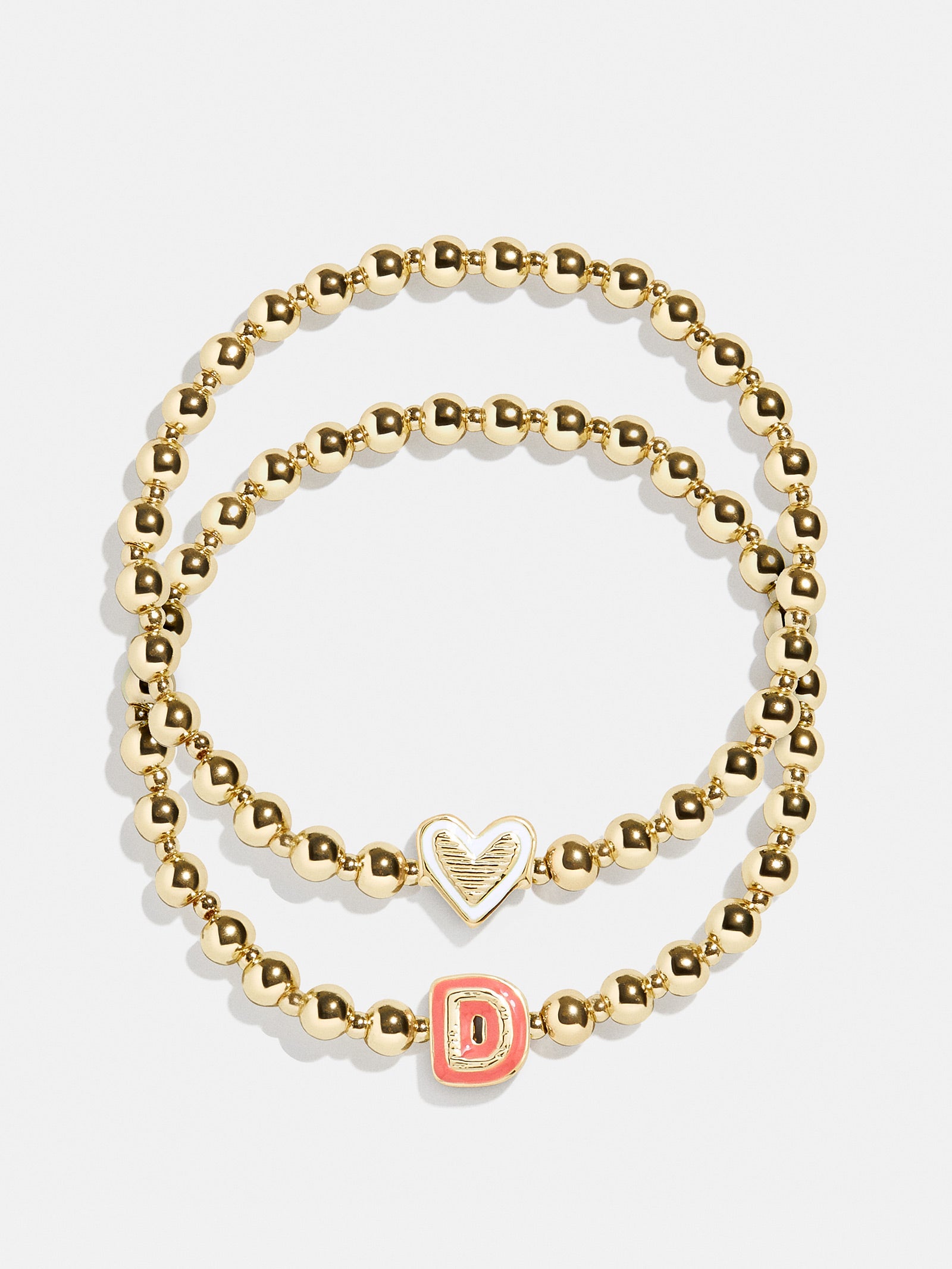 Initial & Heart Kids' Pisa Bracelet Set - Gold - Image 7