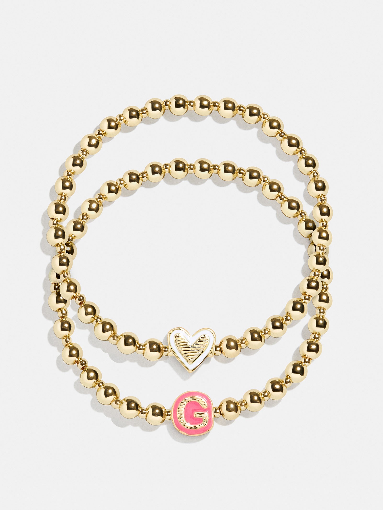 Initial & Heart Kids' Pisa Bracelet Set - Gold - Image 10