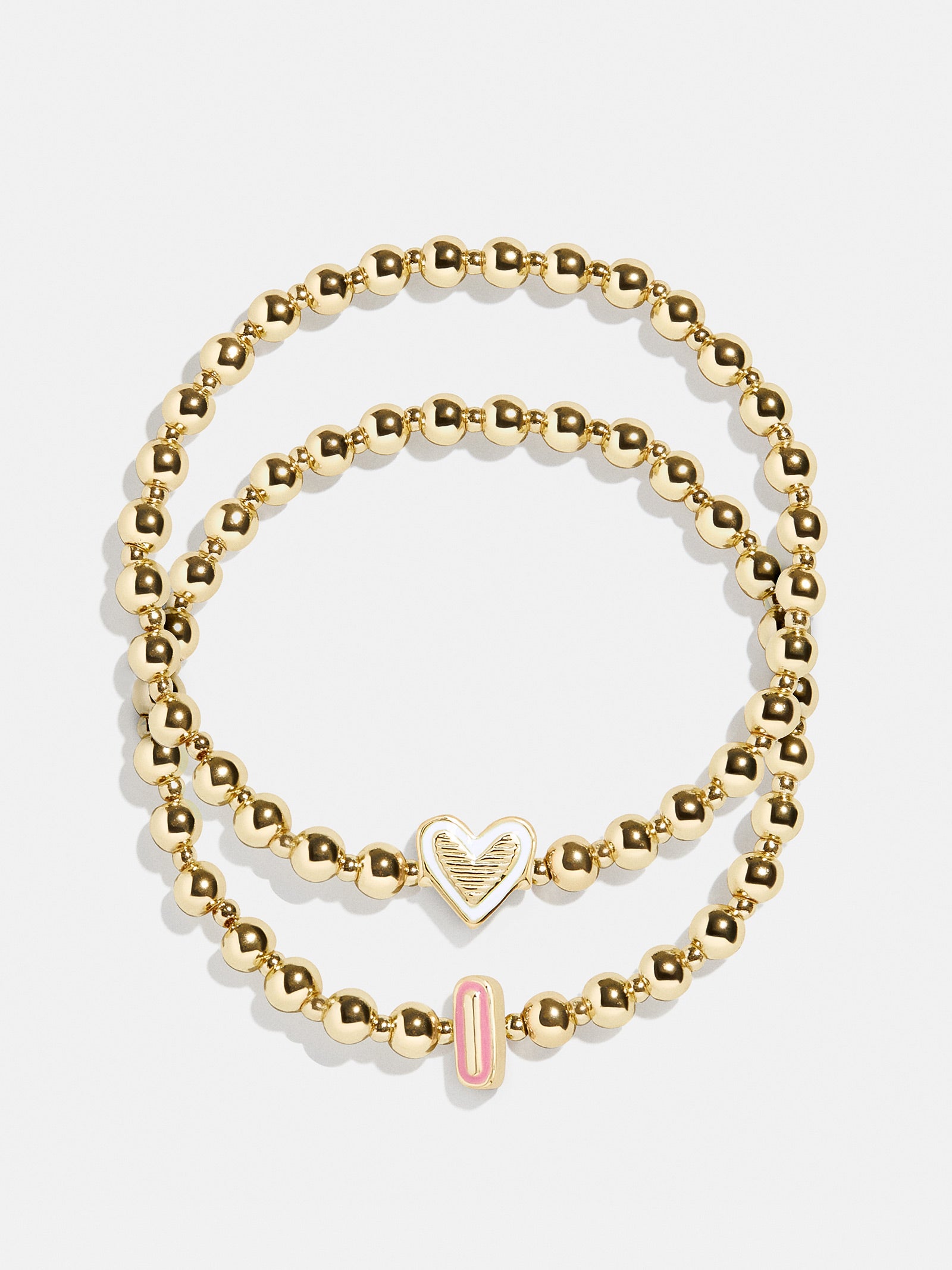 Initial & Heart Kids' Pisa Bracelet Set - Gold - Image 12