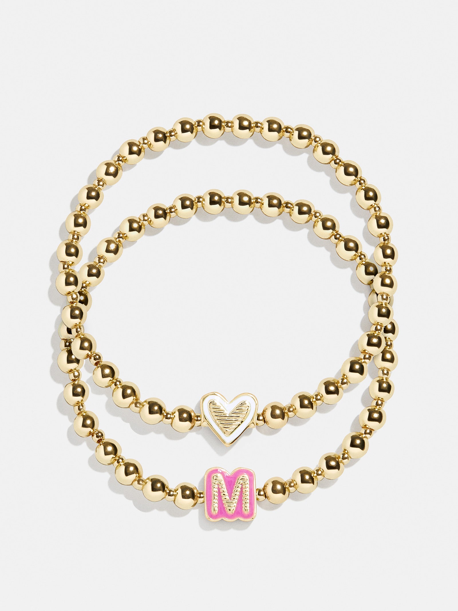Initial & Heart Kids' Pisa Bracelet Set - Gold - Image 16