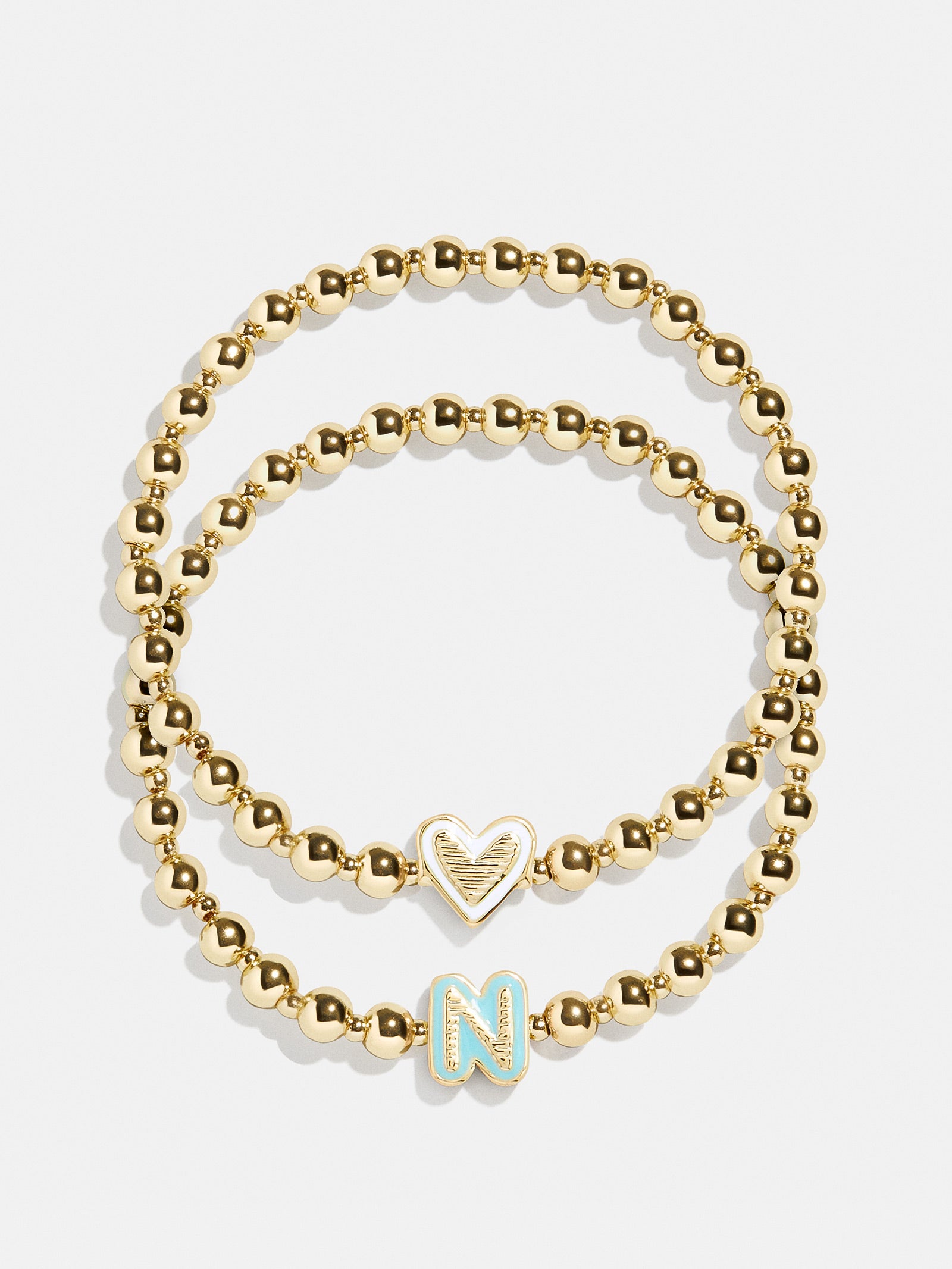 Initial & Heart Kids' Pisa Bracelet Set - Gold - Image 17