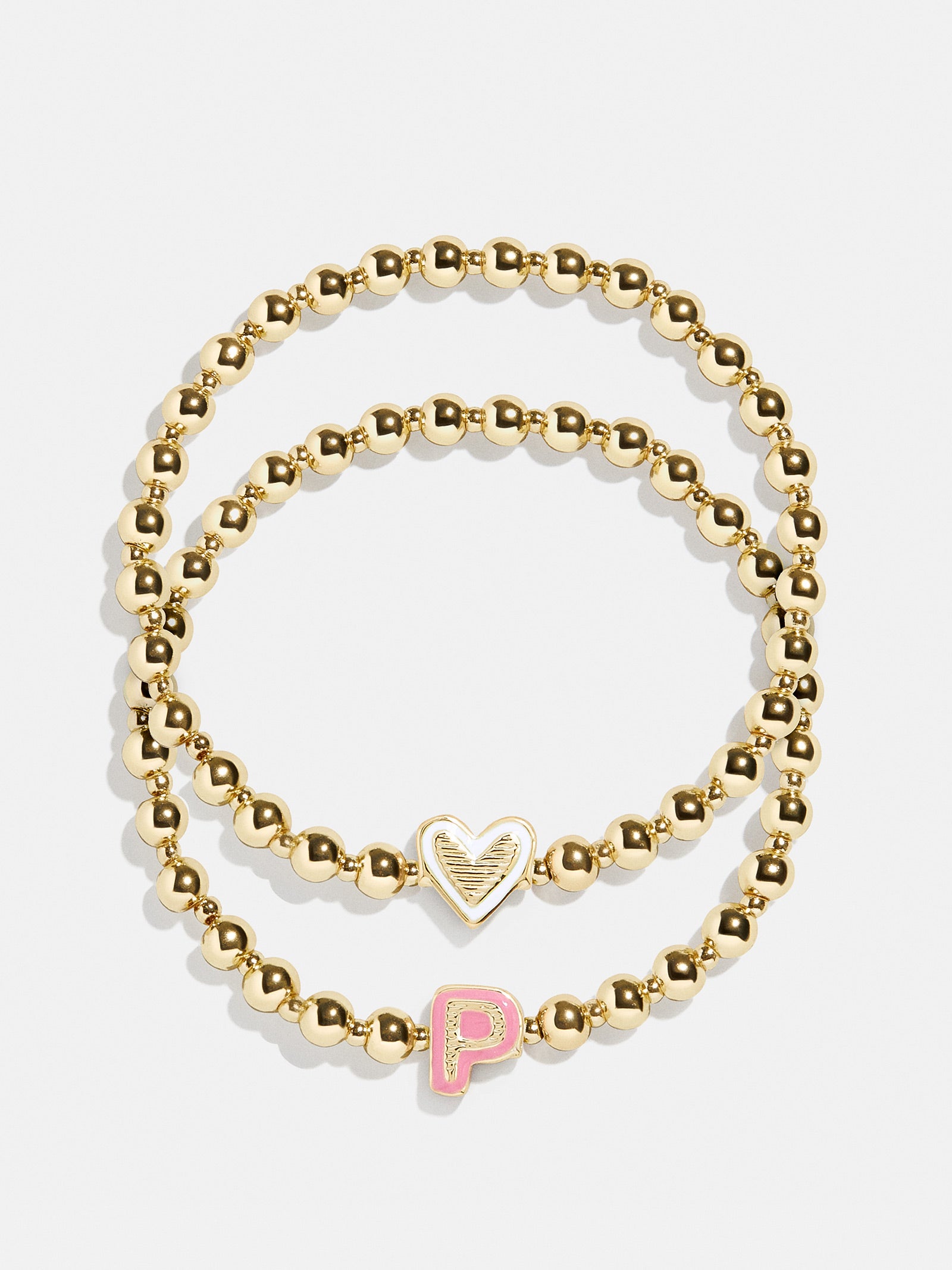 Initial & Heart Kids' Pisa Bracelet Set - Gold - Image 19