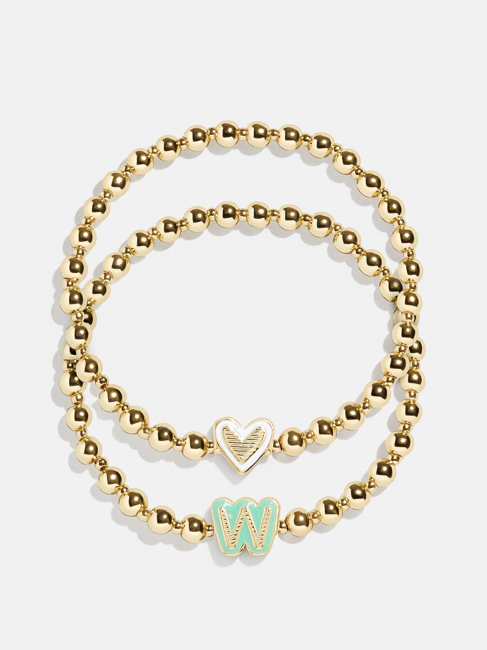 Initial & Heart Kids' Pisa Bracelet Set - Gold - Image 26