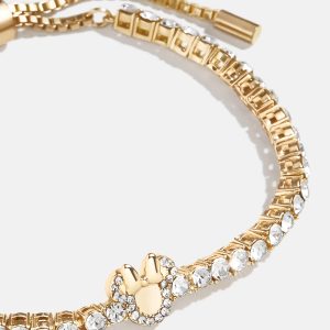 Minnie Mouse Disney Tennis Bracelet - Gold/Pav??