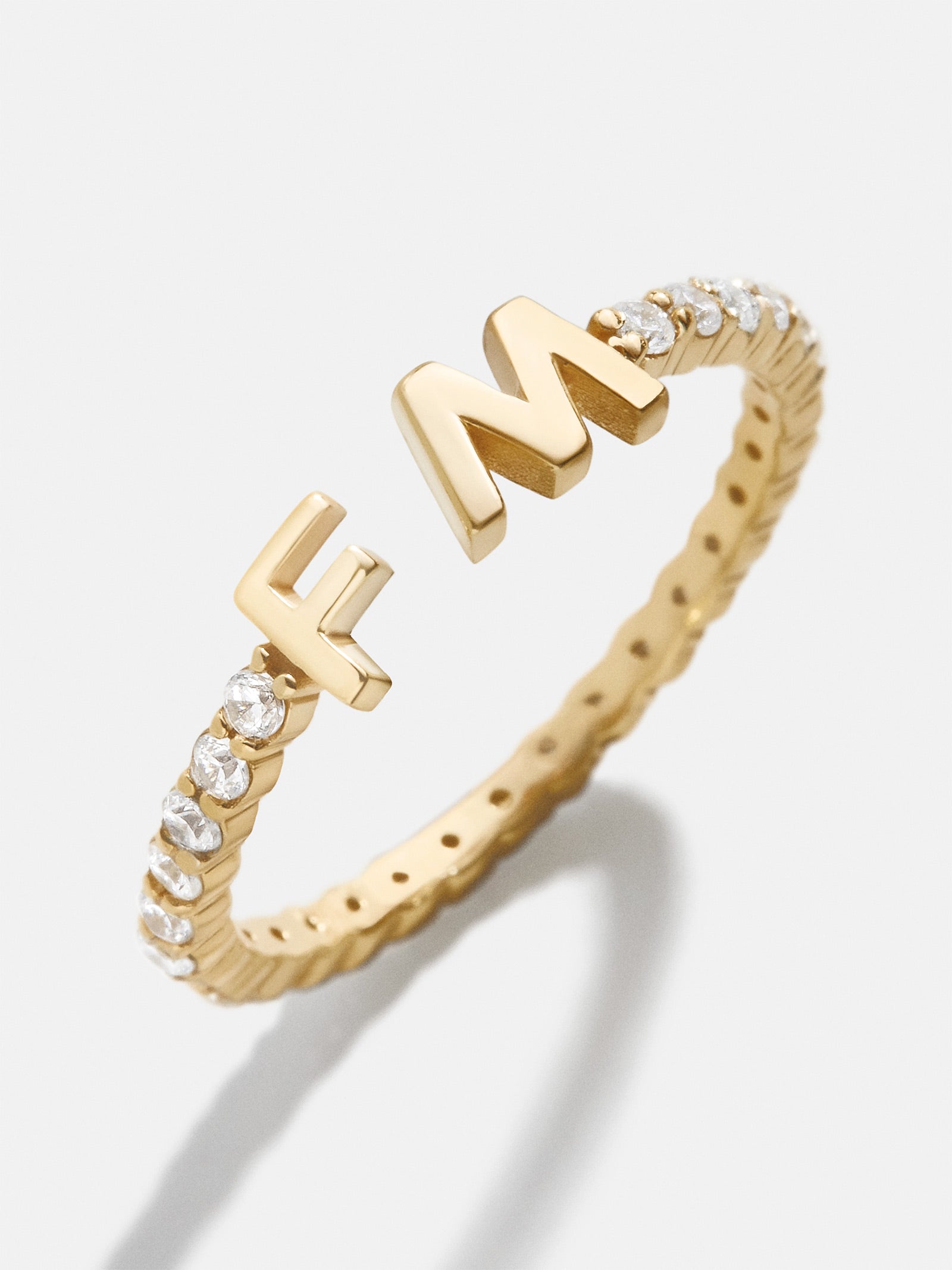 18K Gold Custom Initial Ring - Gold - Image 8