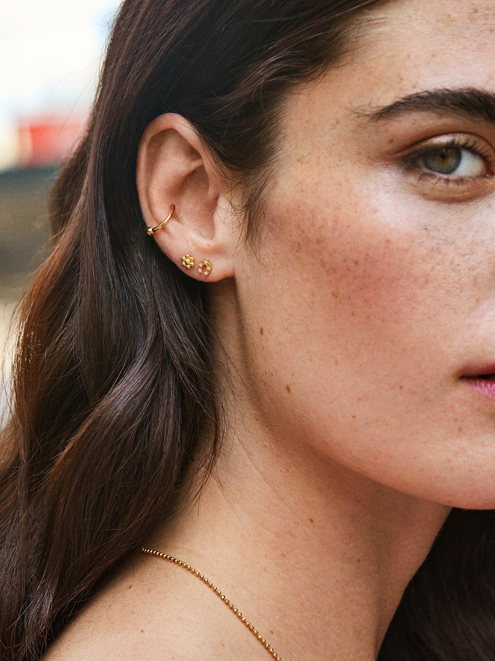 Dahlia 18K Gold Earrings - Gold - Image 2