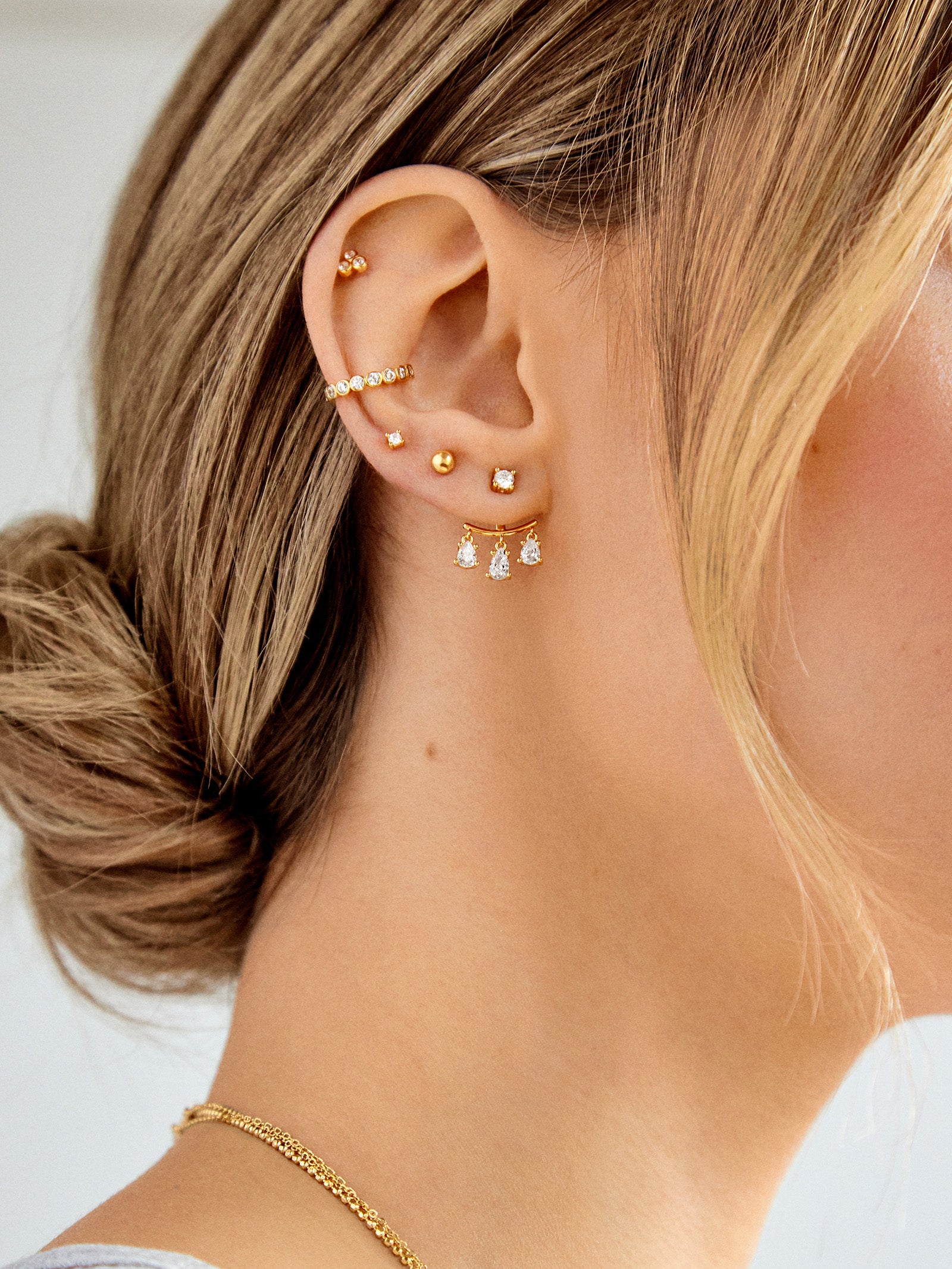 Dominica 18K Gold Earrings - Gold - Image 2