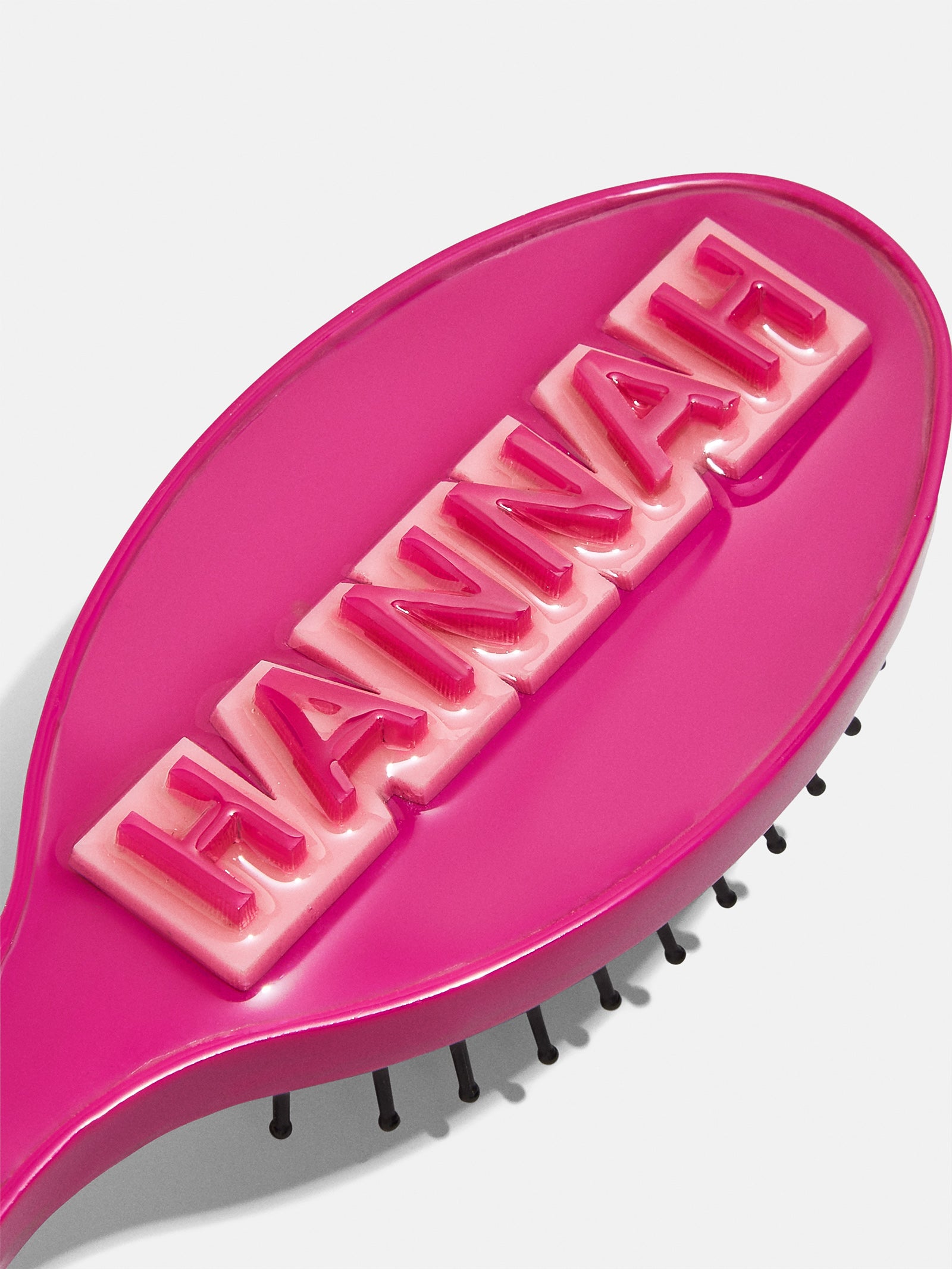 Mini Block Font Custom Hair Brush - Magenta - Image 4