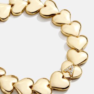 Caroline Initial Bracelet - Gold/Pav??