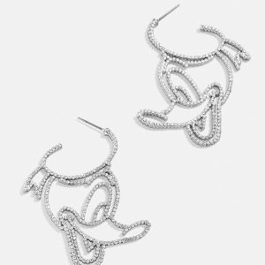 Disney Donald Duck Silver Outline Earrings - Donald Duck