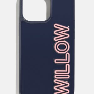 Fine Line Custom IPhone Case - Navy/Light Pink