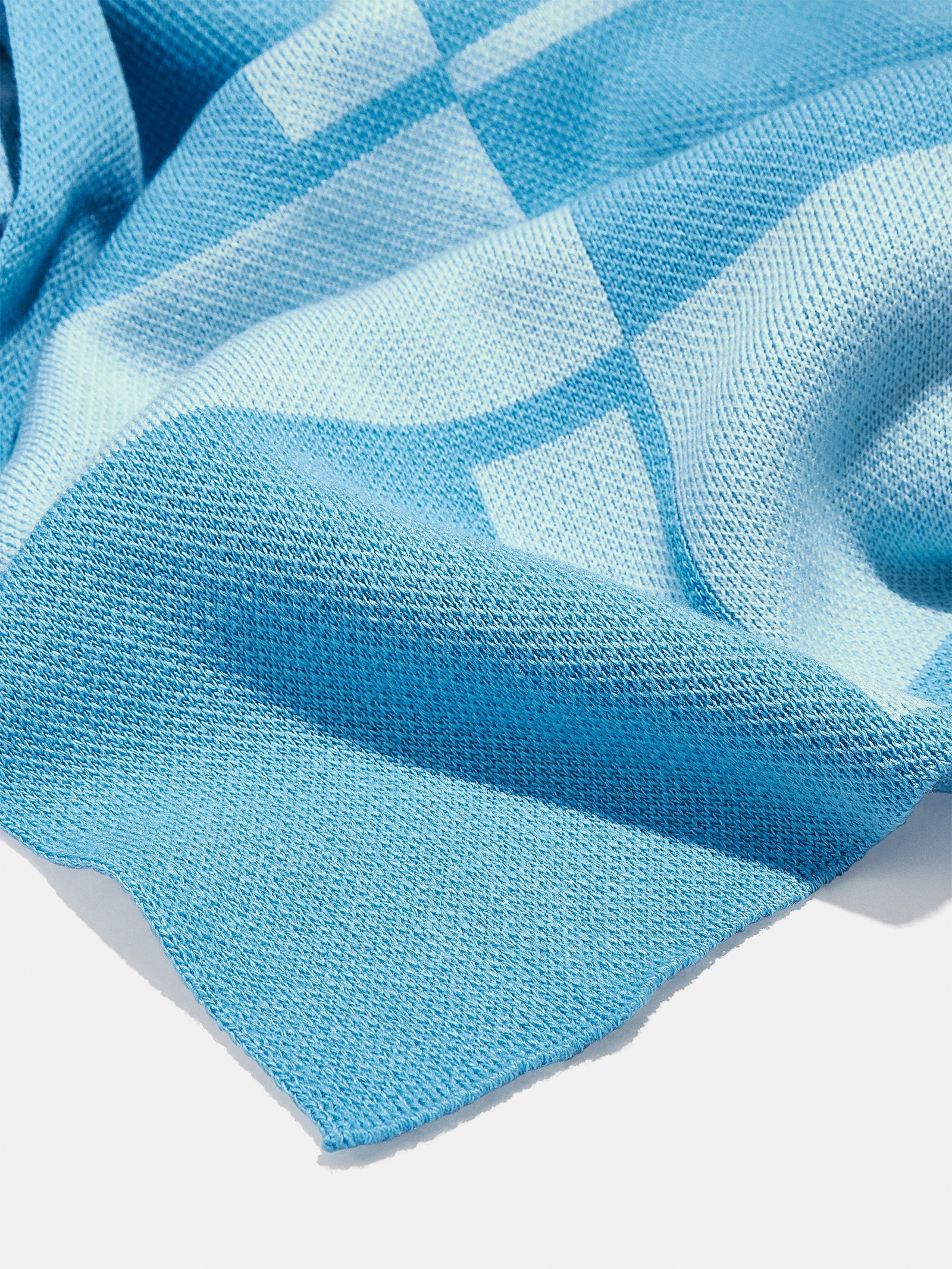 Opposites Attract Custom Blanket - Bright Blue/Light Blue - Image 3