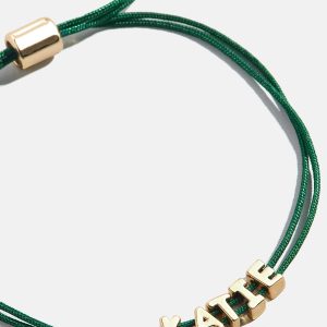 Custom Cord Bracelet - Dark Green