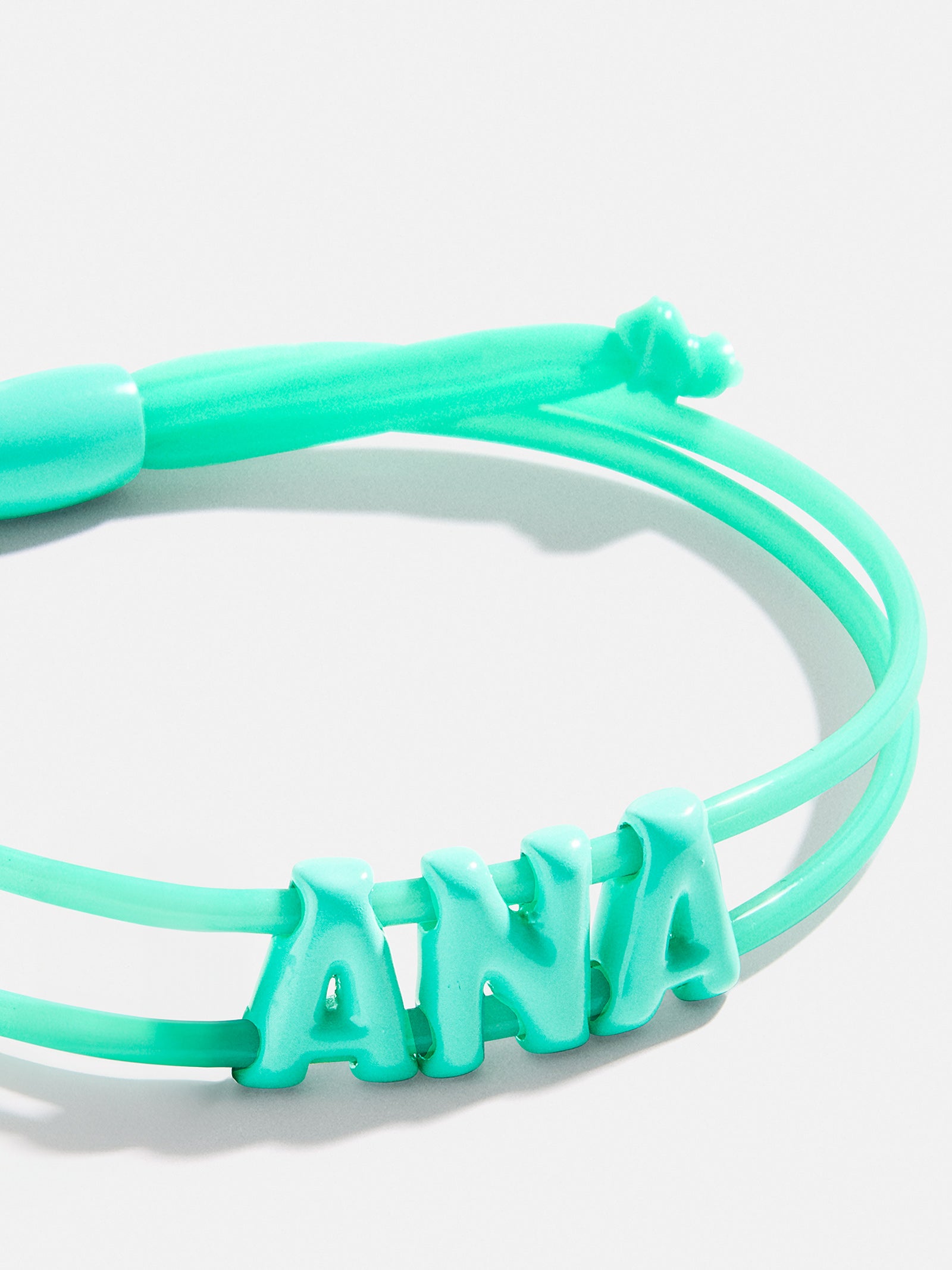 Say It All Custom Jelly Slider Bracelet - Turquoise