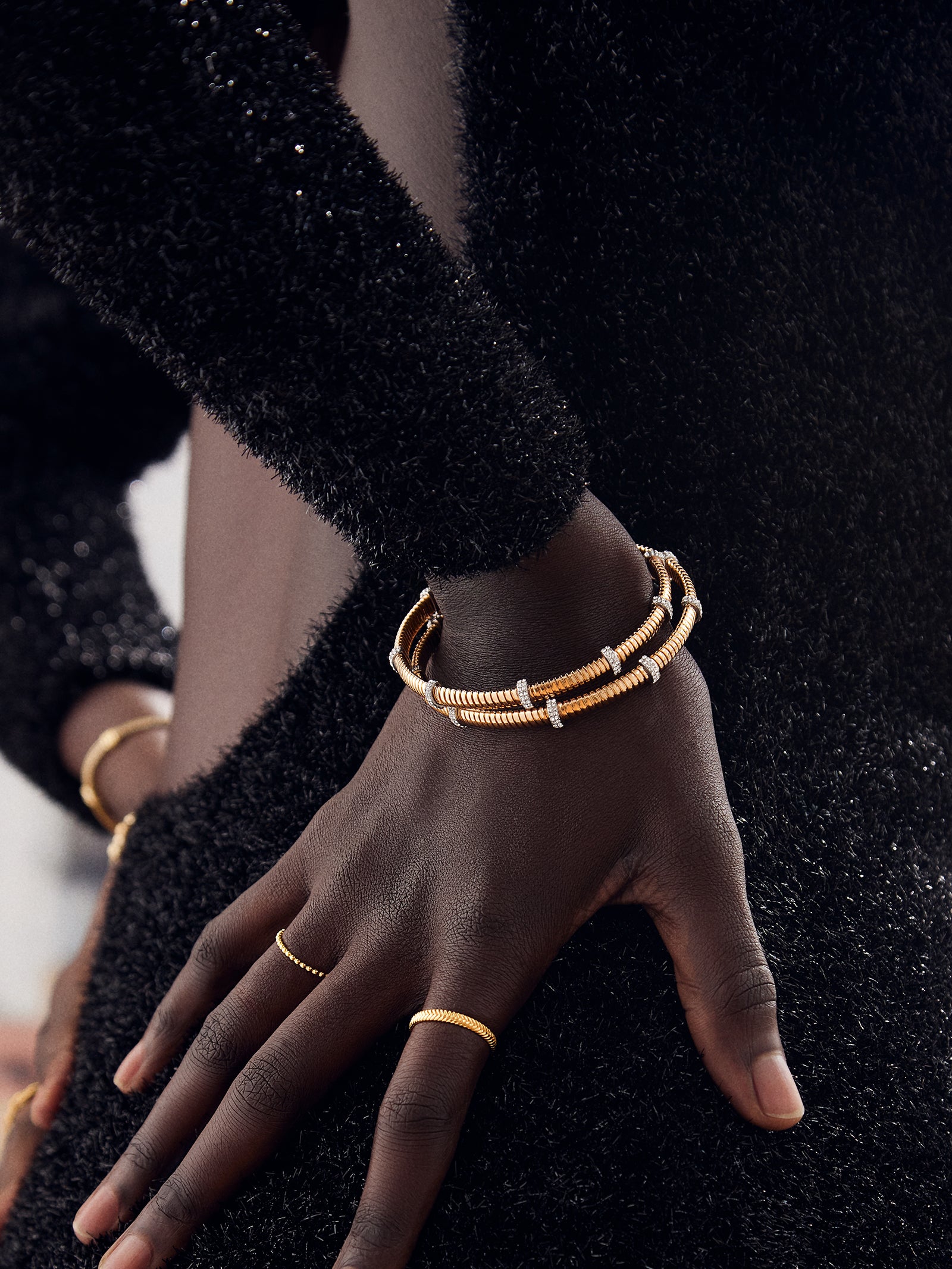 Eve Cuff Bracelet - Gold/Pav?? - Image 2