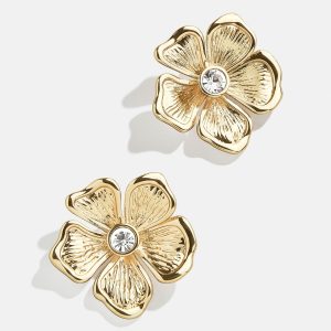 Baby Bloomer Earrings - Gold/Pav??