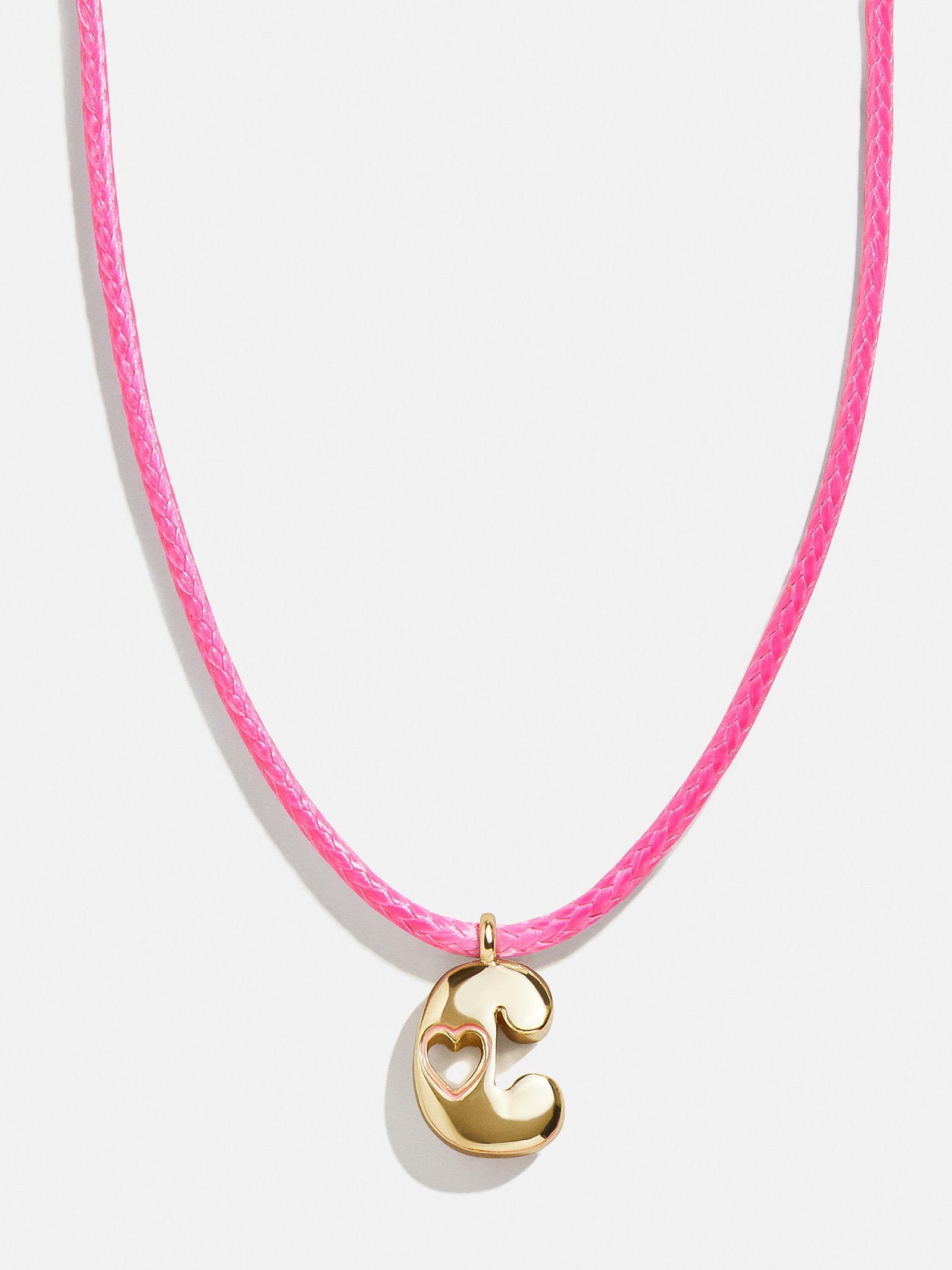 Pretty in Pink Kids Initial Necklace - Light Pink - Image 5