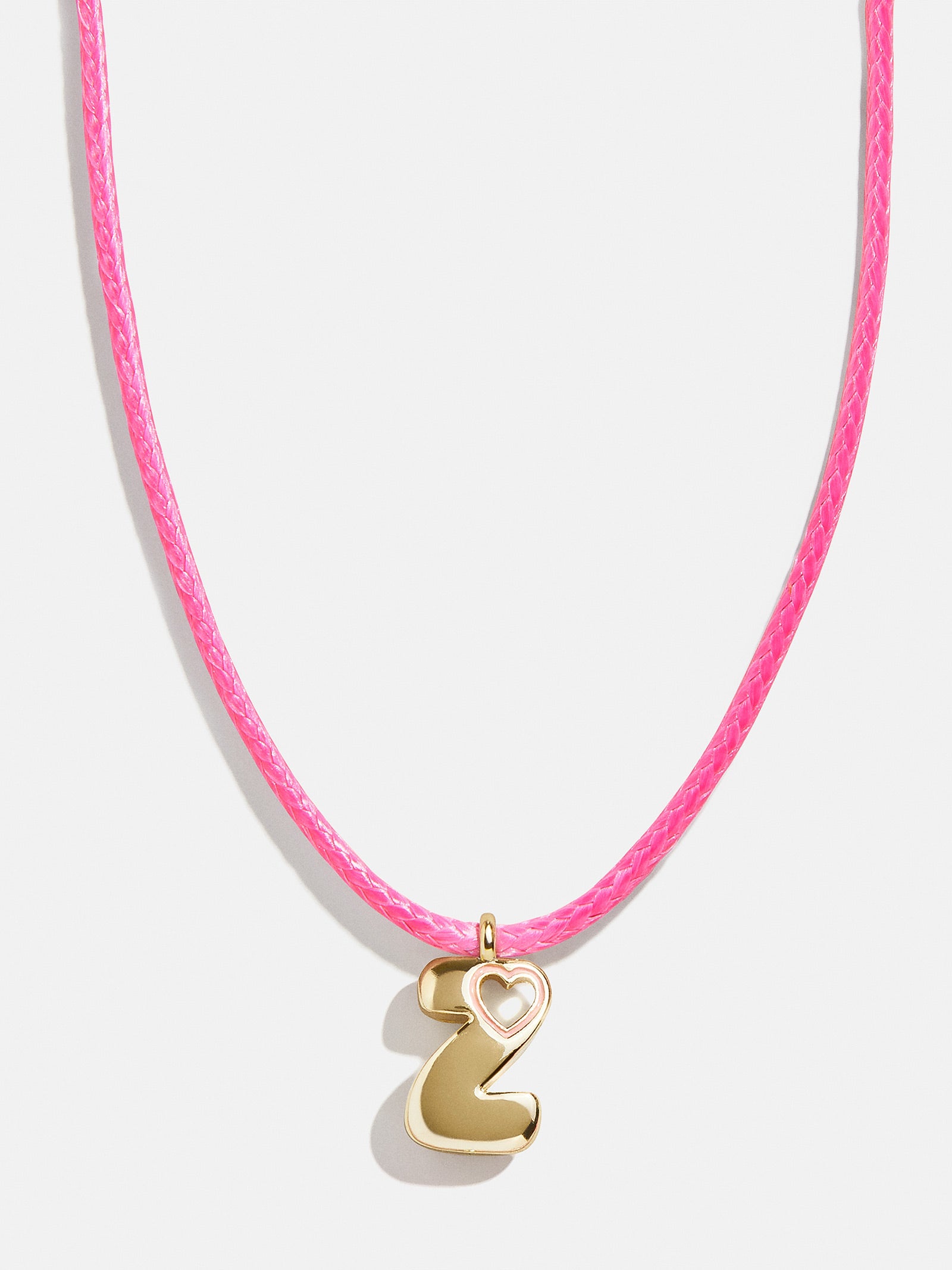 Pretty in Pink Kids Initial Necklace - Light Pink - Image 24
