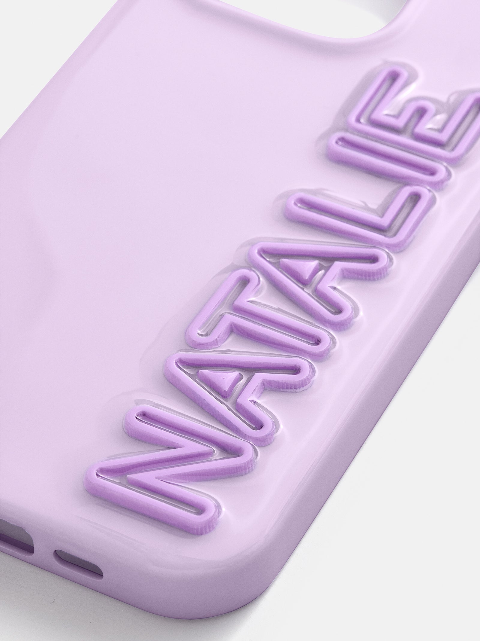 Fine Line Custom iPhone Case - Lavender - Image 2