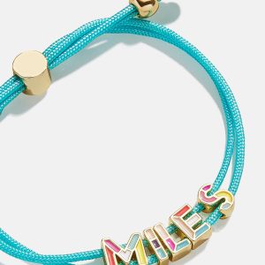 Kids' Custom Cord Bracelet - Aqua