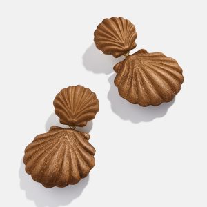 Out of This Shell Earrings - Brown