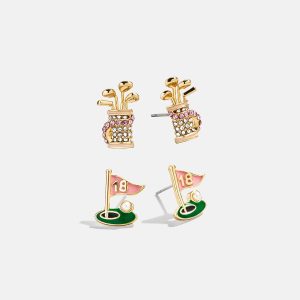 Hole in One Earring Set - Golf