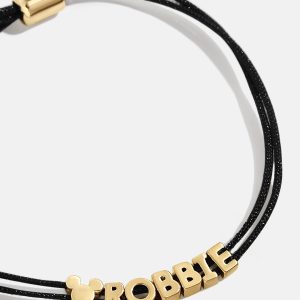 Mickey Mouse Disney Custom Cord Bracelet - Black