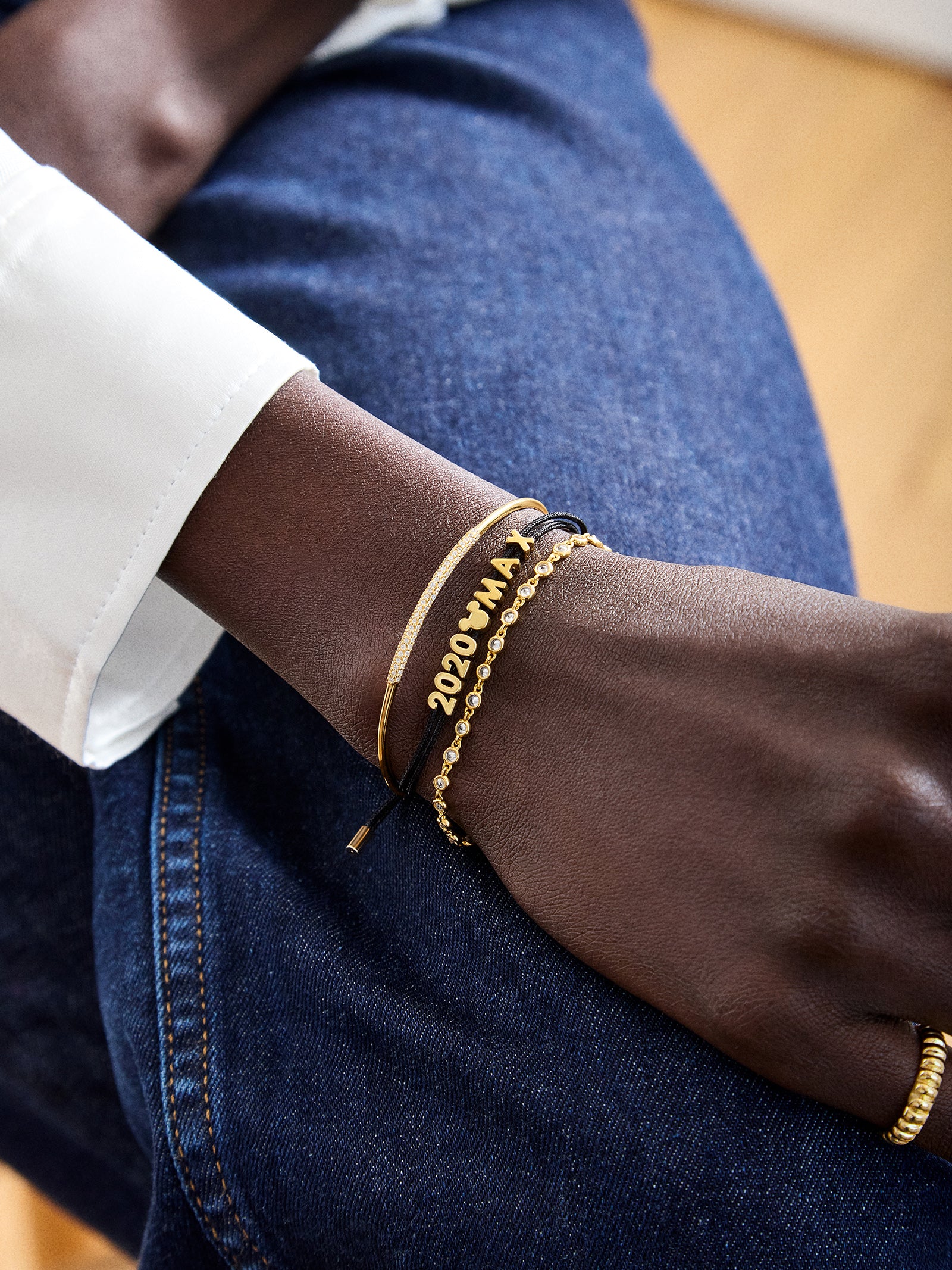 Mickey Mouse Disney Custom Cord Bracelet - Black - Image 2