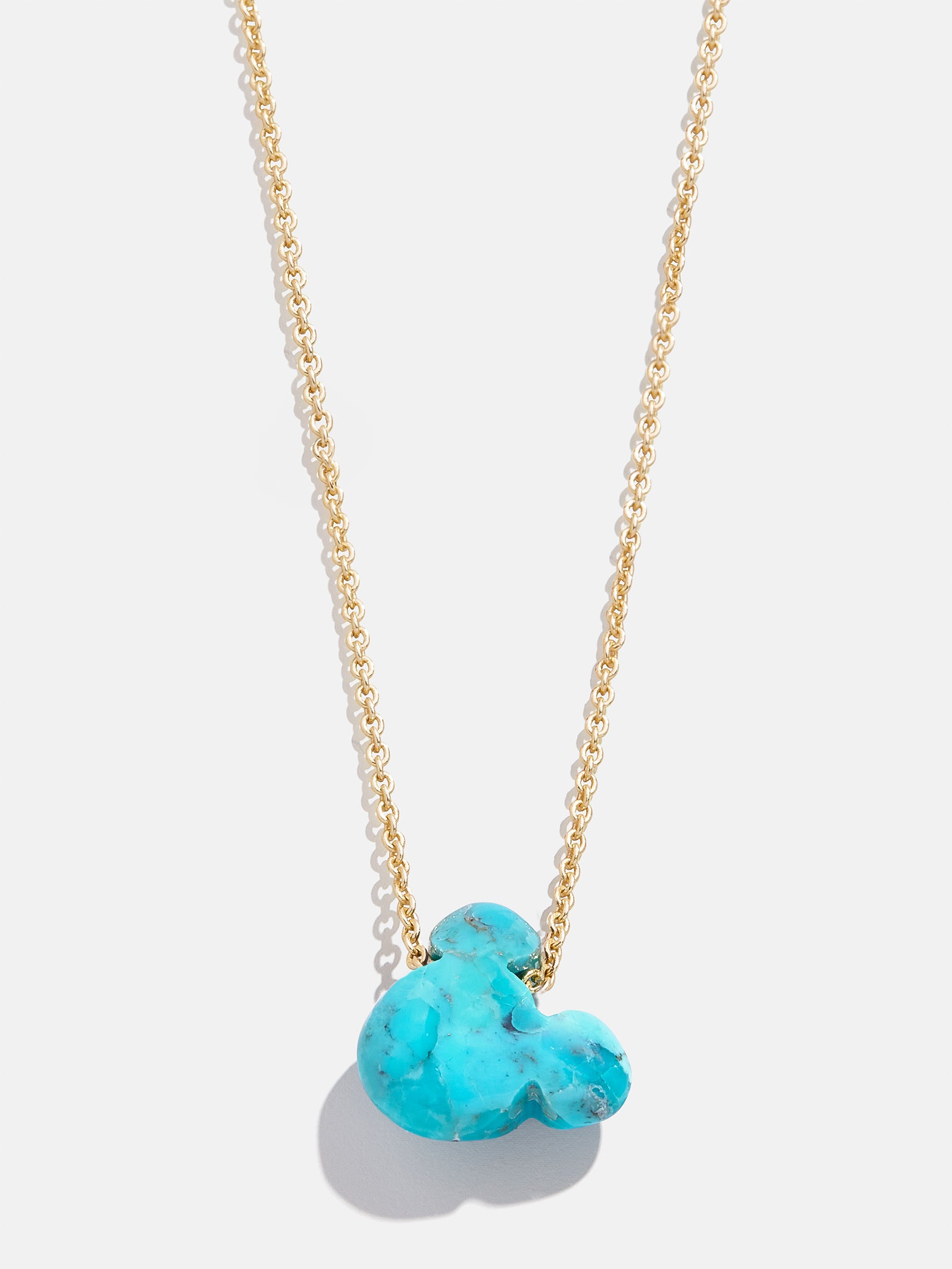 Mickey Mouse Disney Stone Pendant Necklace - Turquoise - Image 3