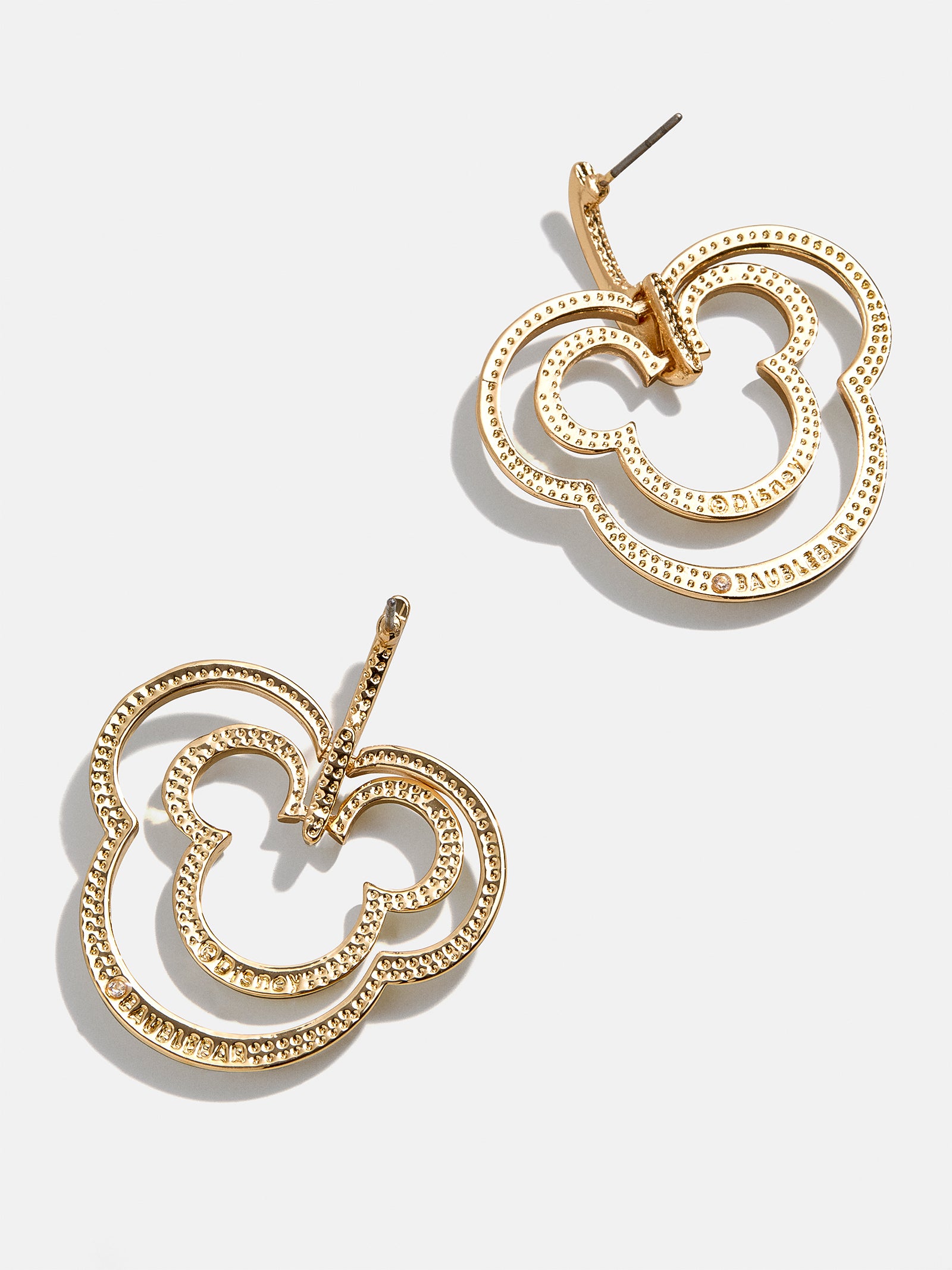 Mickey Mouse Disney Layered Earrings - Gold - Image 3