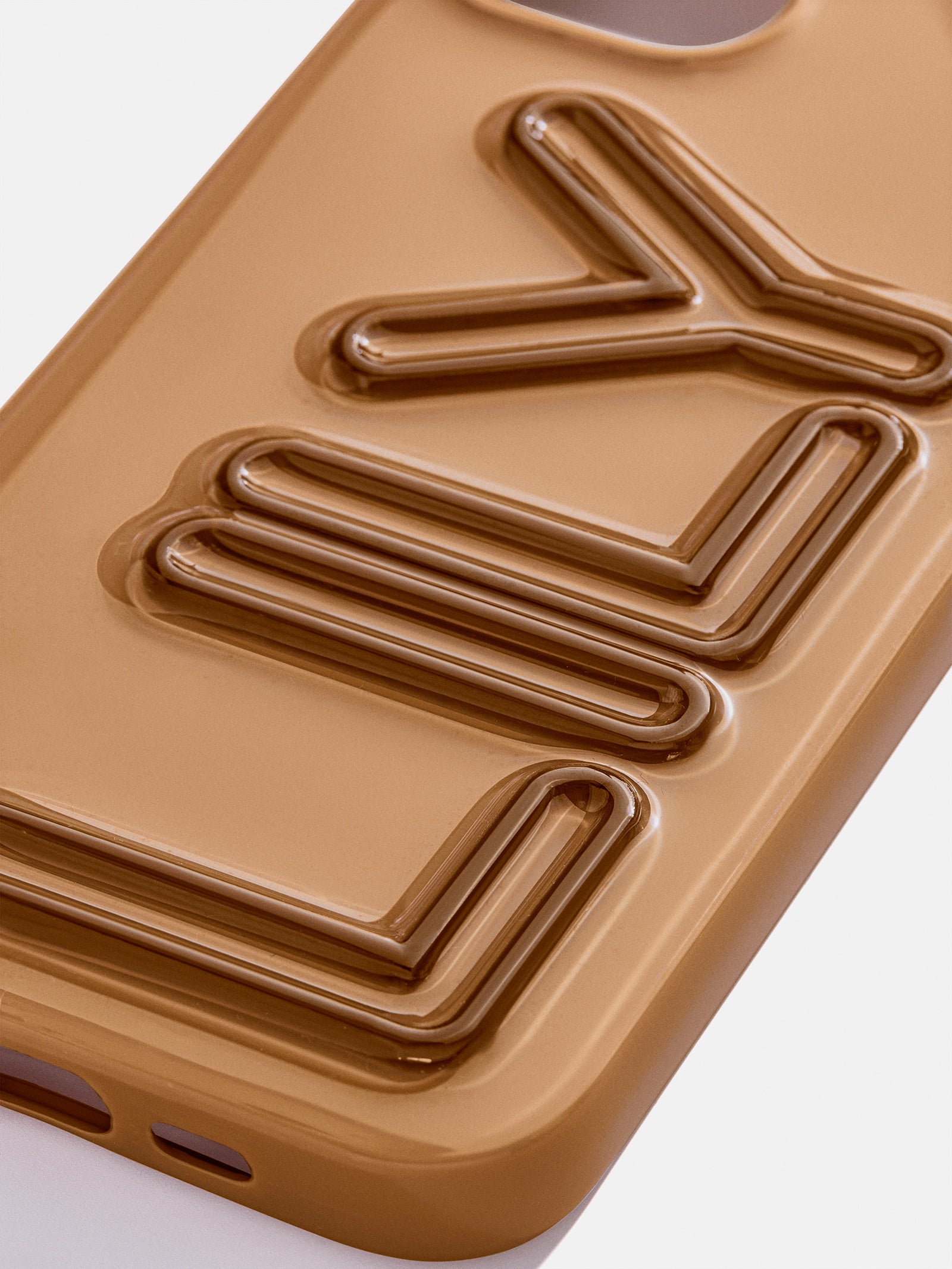 Fine Line Custom iPhone Case - Brown/Dark Brown - Image 2