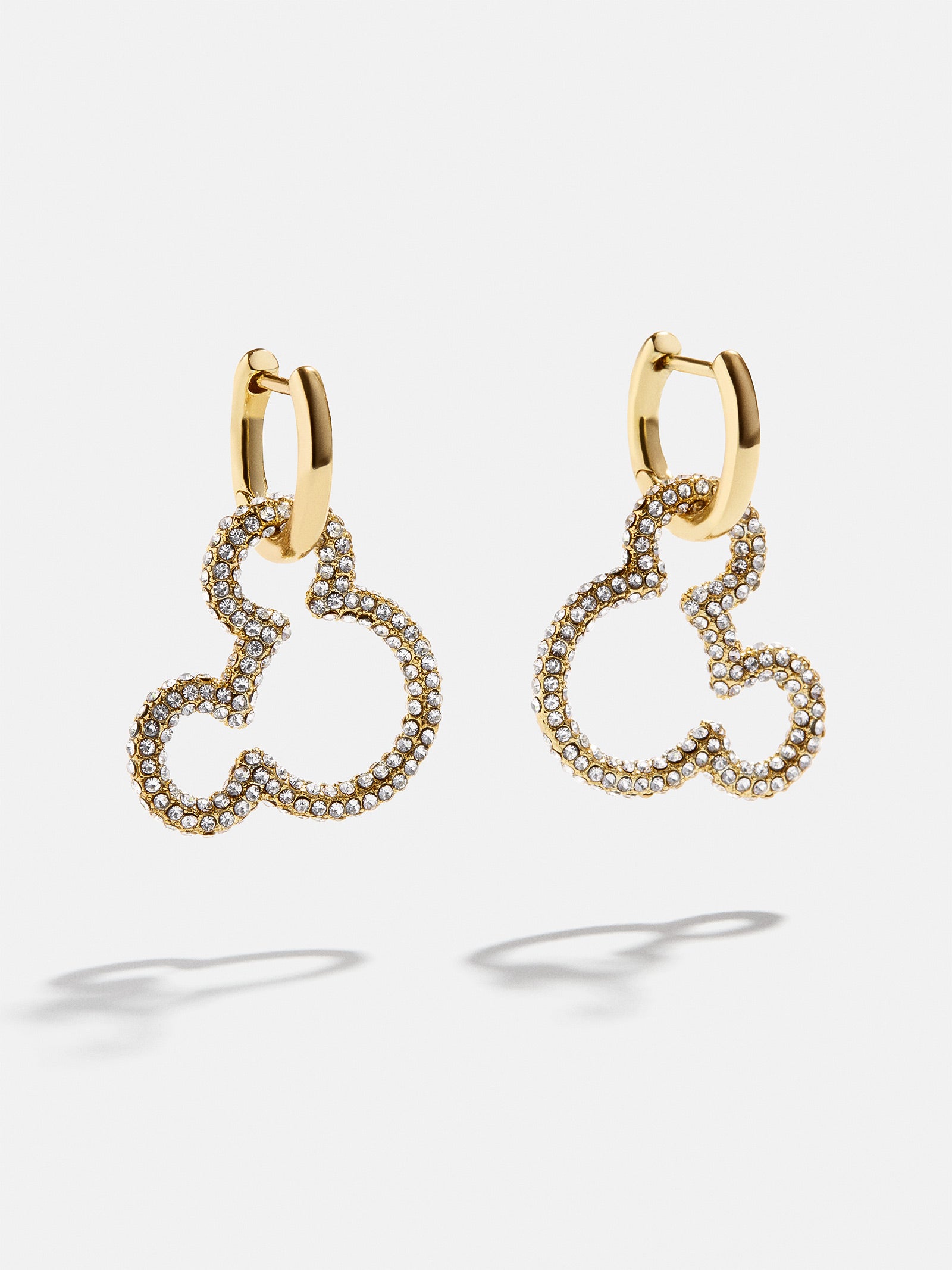 Mickey Mouse Disney Pav?? Statement Earrings - Gold/Pav??