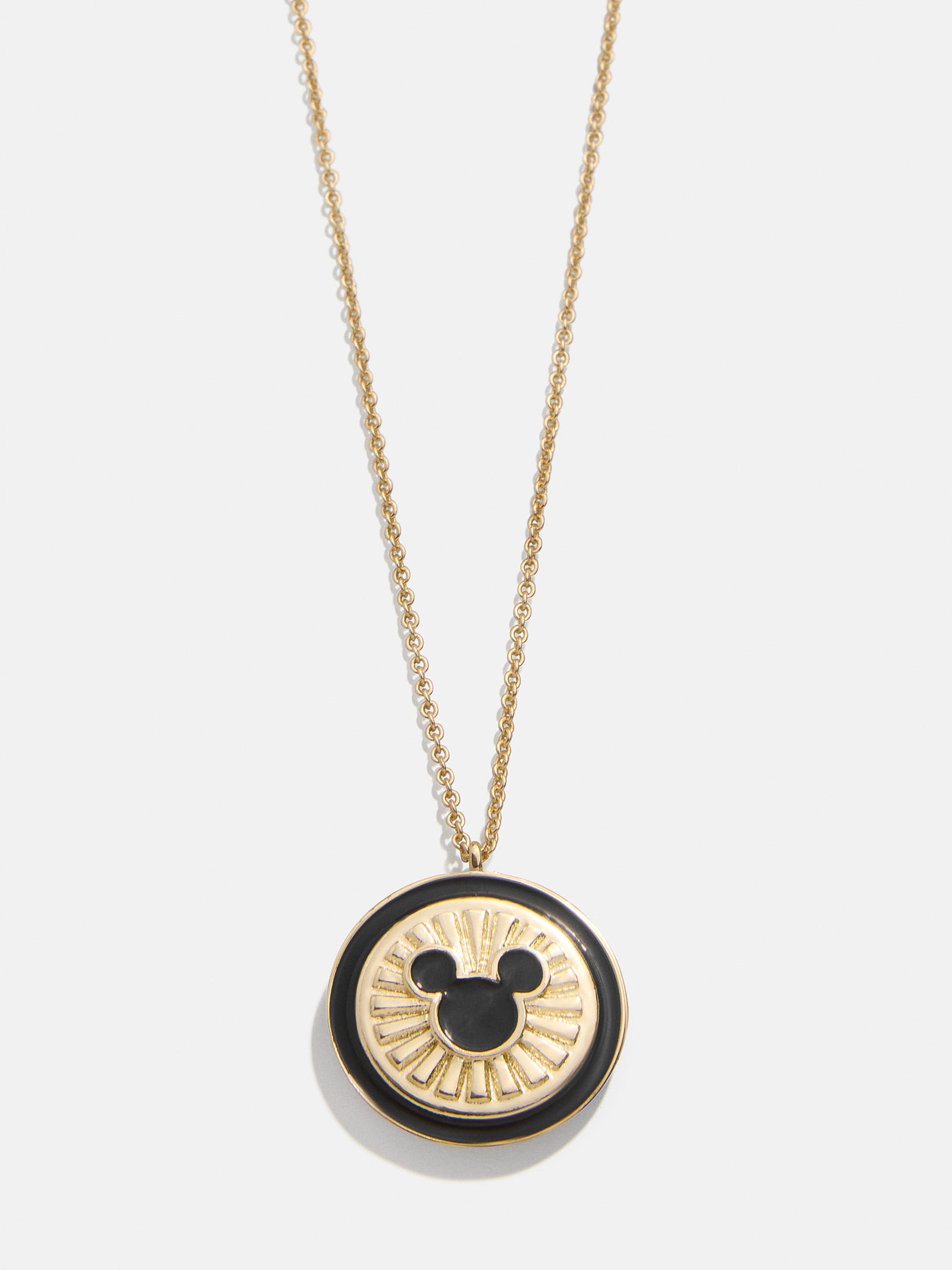 Disney Coin Pendant Necklace - Gold/Black - Image 4