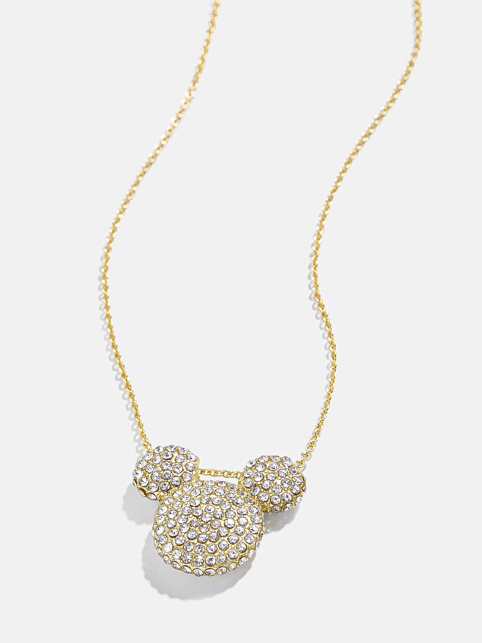 Mickey Mouse Disney Pav?? Pendant Necklace - Gold/Pav??
