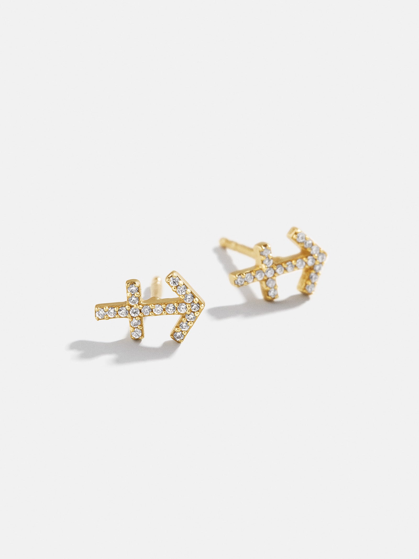 18K Gold Zodiac Earrings - 18K Gold. Pav?? Cubic Zirconia Stones - Image 19