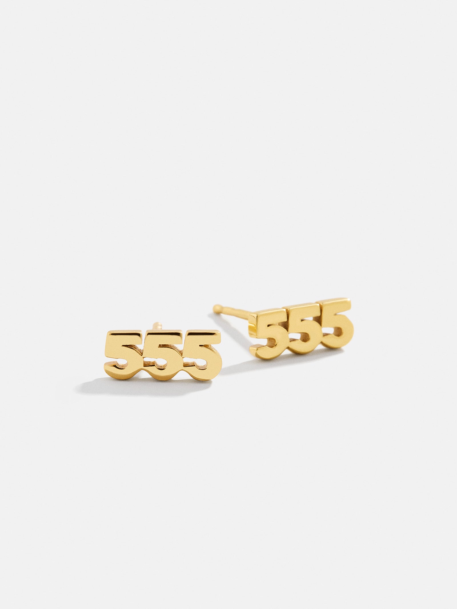 18K Gold Angel Number Earrings - Gold - Image 7