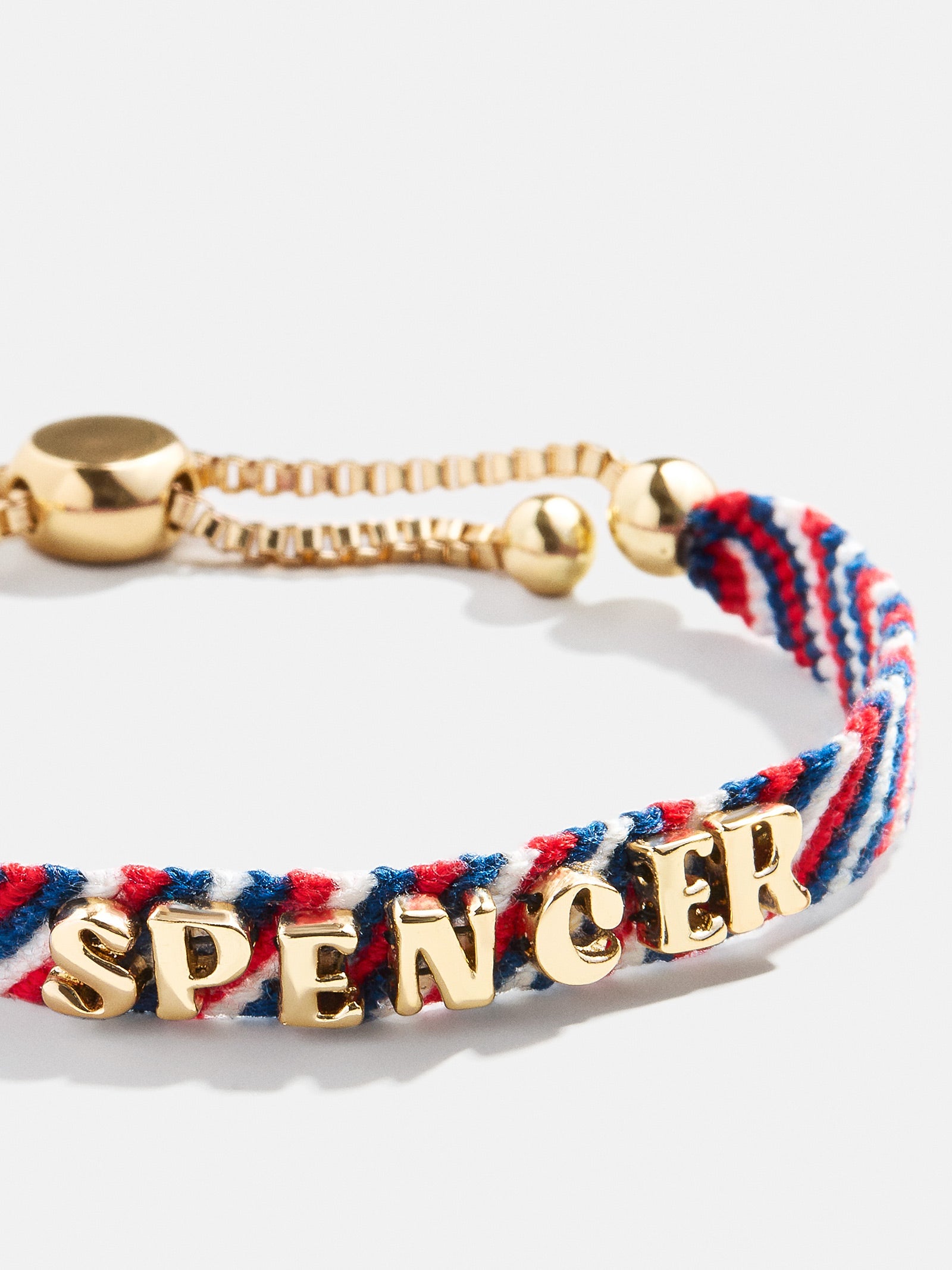 Woven Kids' Custom Friendship Bracelet - Red/Blue Stripe