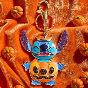 Stitch Disney 2D Pumpkin Bag Charm - Stitch Pumpkin Glow-In-The-Dark Bag Charm