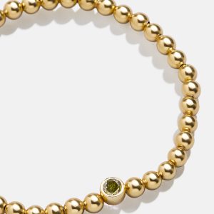 18K Gold Birthstone Pisa Bracelet - Peridot