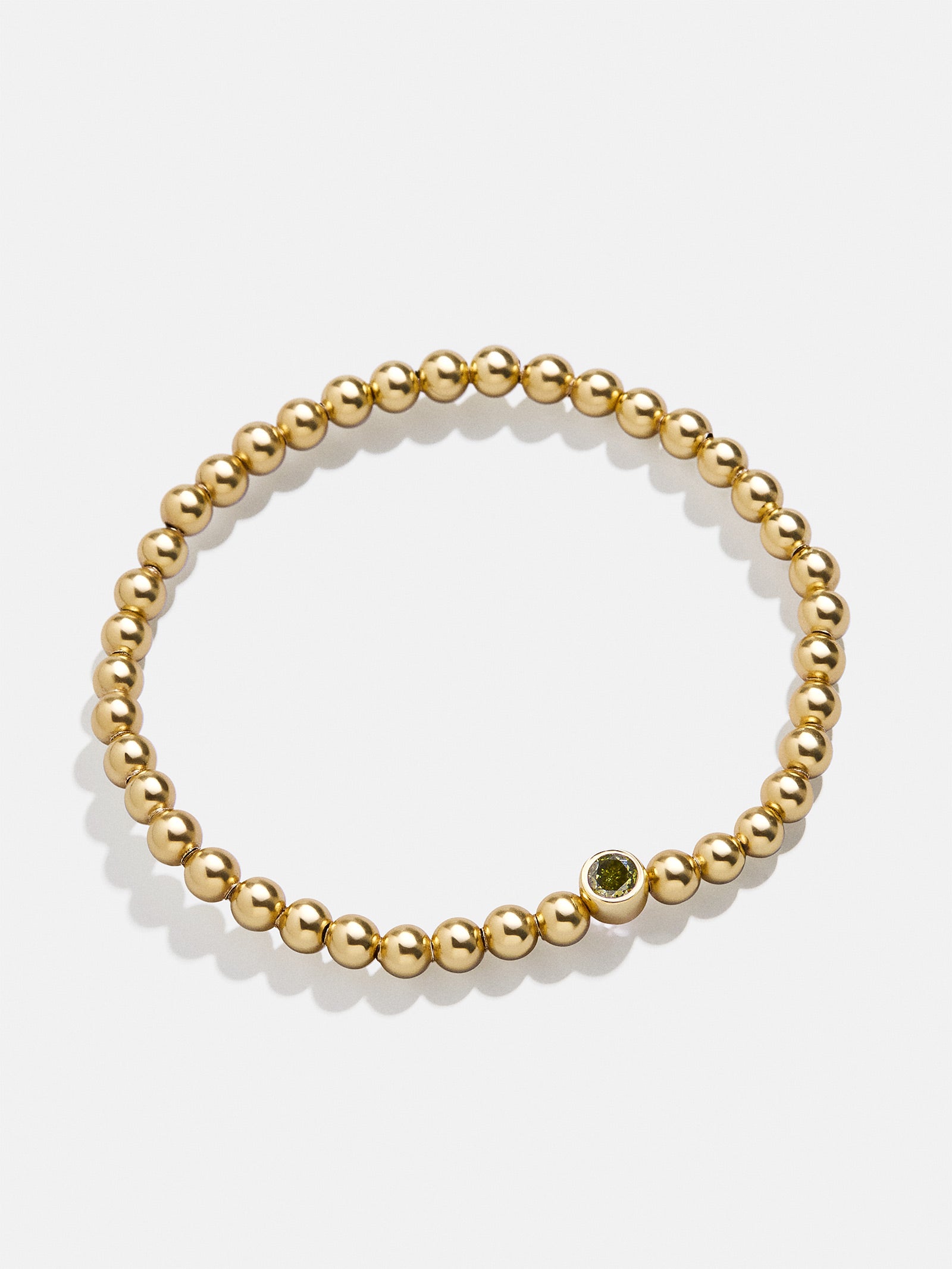18K Gold Birthstone Pisa Bracelet - Peridot - Image 3