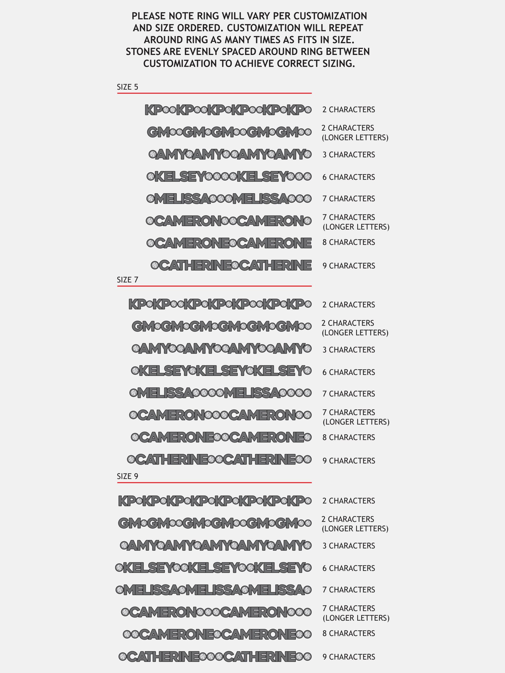 18K Gold Custom Nameplate Ring - 18K Gold. Pav?? Cubic Zirconia Stones - Image 7